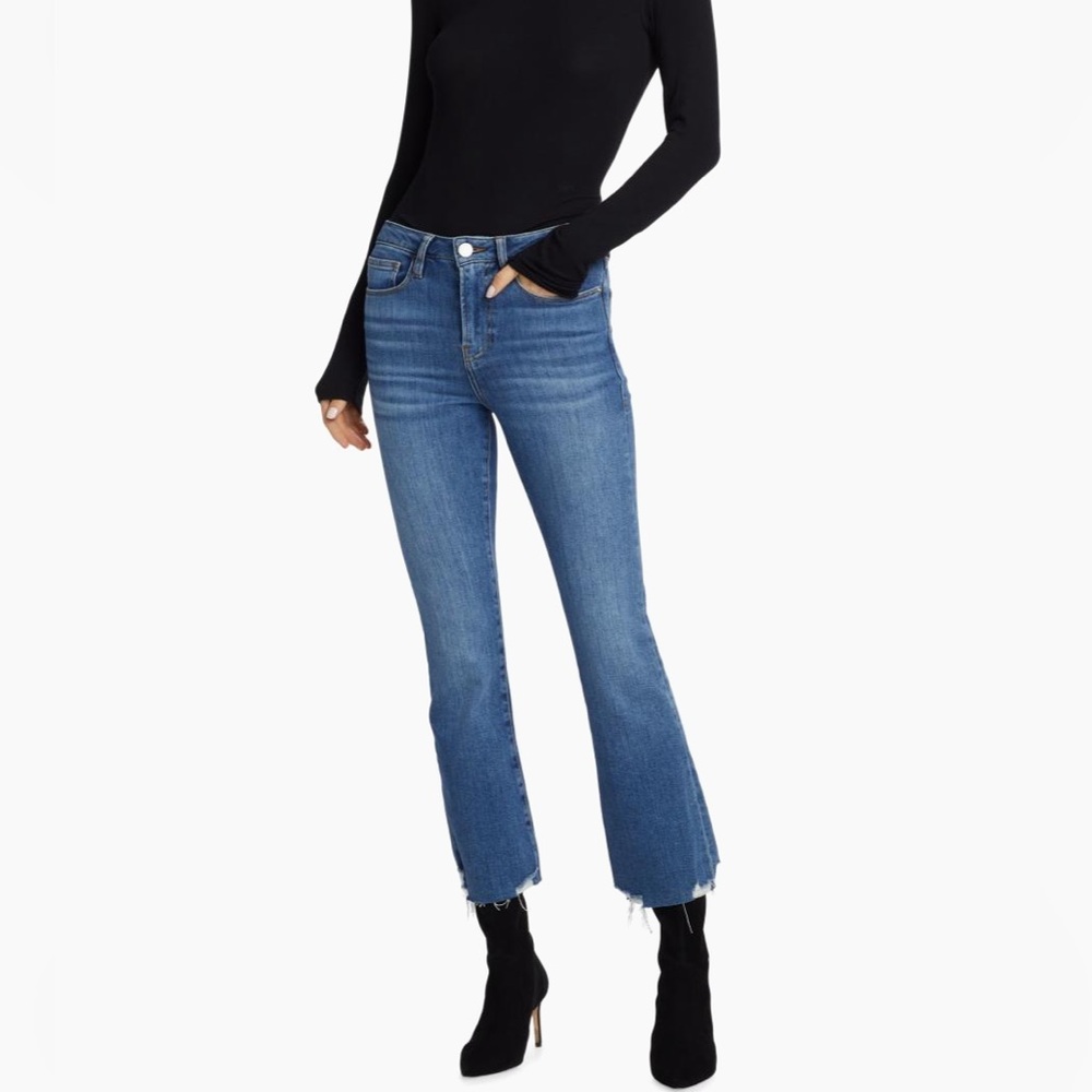 FRAME Le Crop Mini Boot-Leg Jeans, Size 30/US‎ 12 - Picture 2 of 10